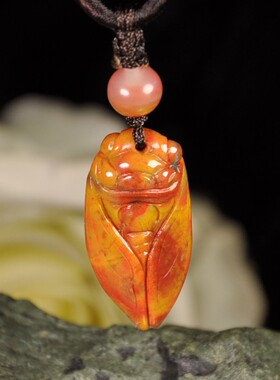 手工缟玛瑙一鸣惊人毛衣链吊坠