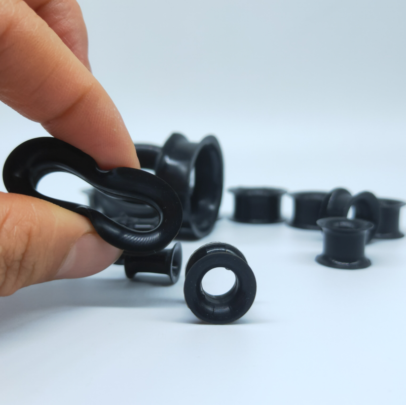 黑色硅胶耳扩喇叭口红潮塑料防臭