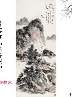 黄宾虹立轴挂画名家字画山水画