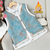 加厚夹棉马甲女中式 减龄妈妈装 秋冬新款 国风背心坎肩外穿马夹外套