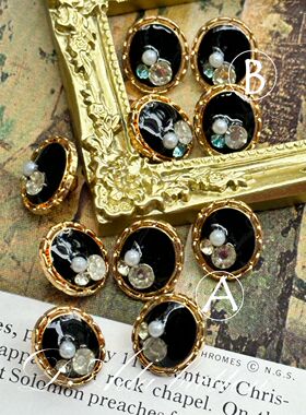 H41 13mm 闪闪的小奢华手工钮扣 爱不释手