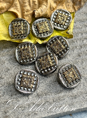 v044 21mm高冷枪黑金复古钮扣 爱,可以创造奇迹