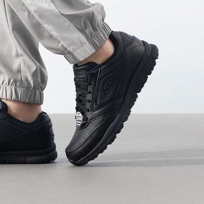 Skechers斯凯奇男鞋新款轻便透气绑带商务工作鞋休闲运动鞋7715