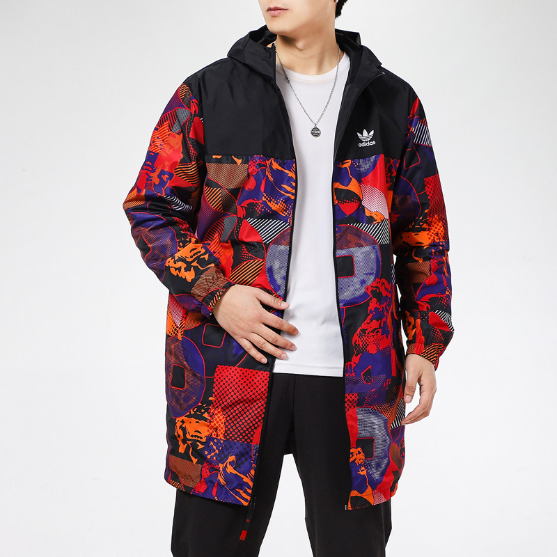 阿迪达斯官网三叶草外套男休闲上衣牛年新年限定红色运动服gn5451