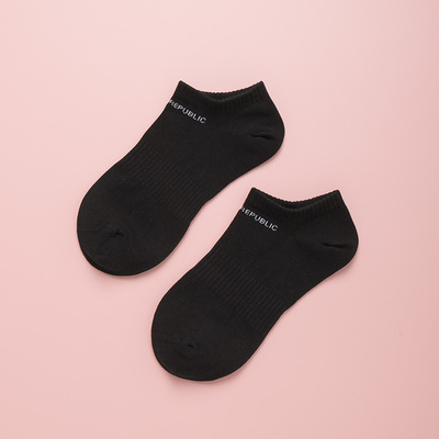 Cotton Republic/棉花共和国夏季薄款船袜黑白色袜子女潮春夏单卖
