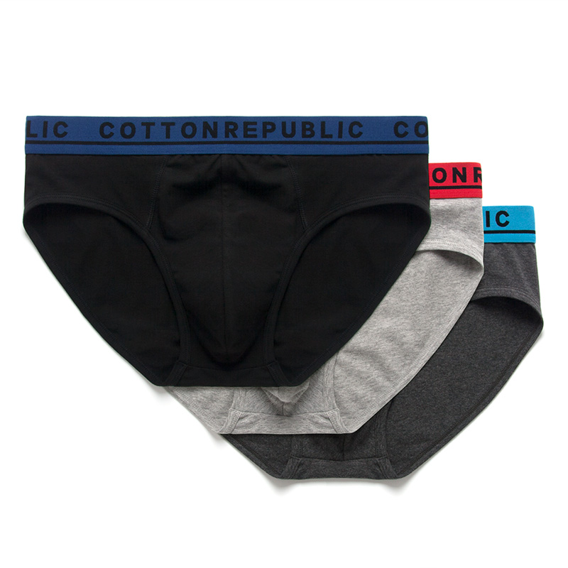 棉花男士纯色简约棉质青年内裤