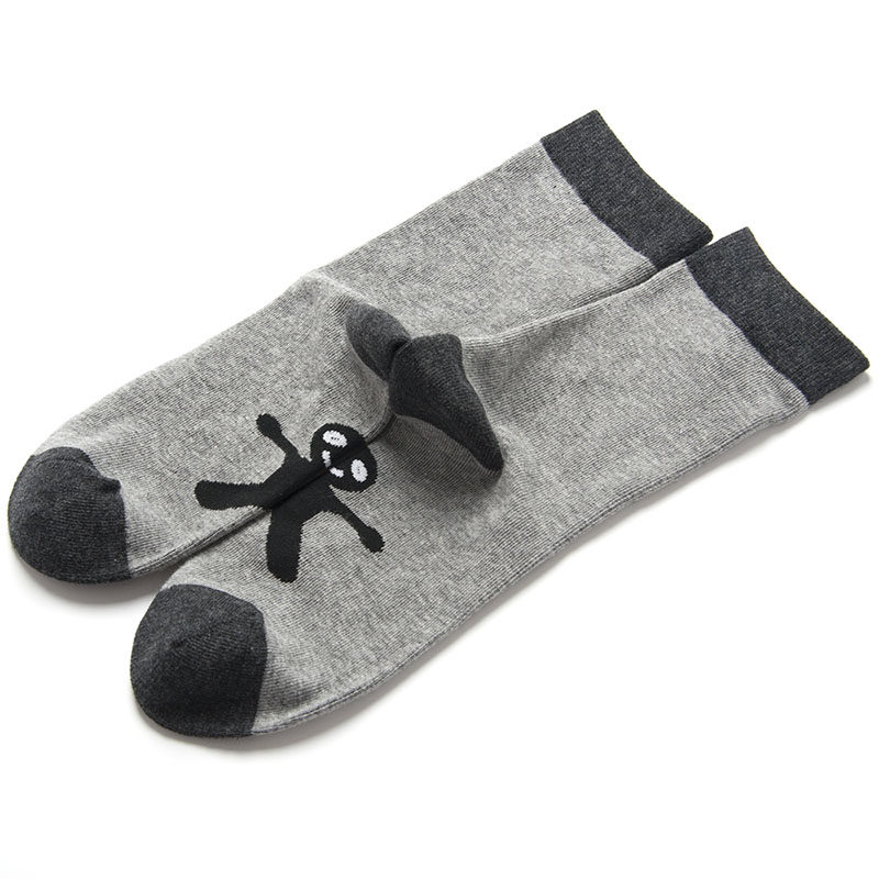 纯本命年转棉运牛年中筒长袜秋冬潮红袜子女大红色新年属牛