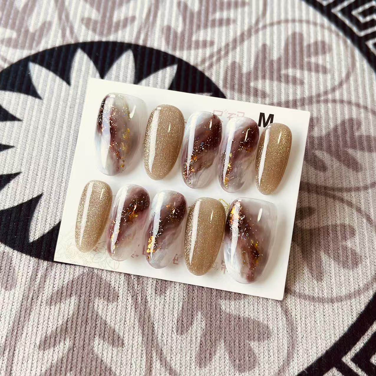 【D1162】中椭圆M号 穿戴甲美甲光疗甲指甲片新娘甲假指甲贴片,彩妆/香水/美妆工具,指甲装饰,淘宝优惠券,粉丝福利购,淘宝优惠卷