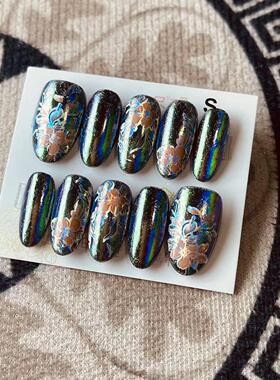 【D619】中椭圆S号 穿戴甲美甲光疗甲指甲片新娘甲假指甲贴片