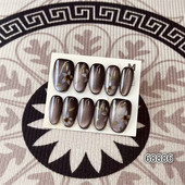 中椭圆M号 D1412 穿戴甲美甲光疗甲指甲片新娘甲假指甲贴片