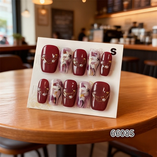 【D1341】新中方S号 穿戴甲美甲光疗甲指甲片新娘甲假指甲贴片