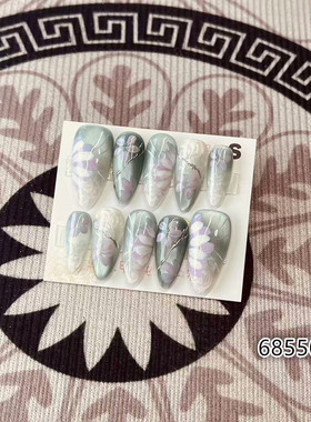 【D1399】新杏仁S号 穿戴甲美甲光疗甲指甲片新娘甲假指甲贴片