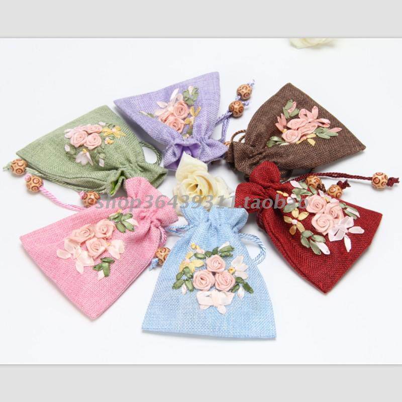 韩款纯手工绣花布袋 抽绳首饰袋 干花活性炭包空袋手串佛珠锦囊袋,饰品/流行首饰/时尚饰品新,首饰袋,淘宝优惠券,粉丝福利购,淘宝优惠卷