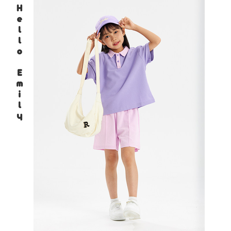 2件夏女童园服短袖套装