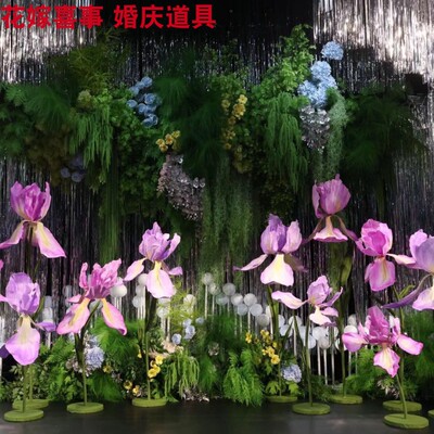 舞台路引装饰摆件鸢尾仿真花