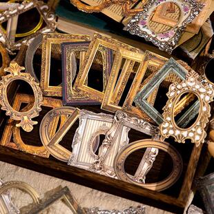 镂空复古边框手账DIY素材纸装饰打底相框ins手账造景复古贴画欧式