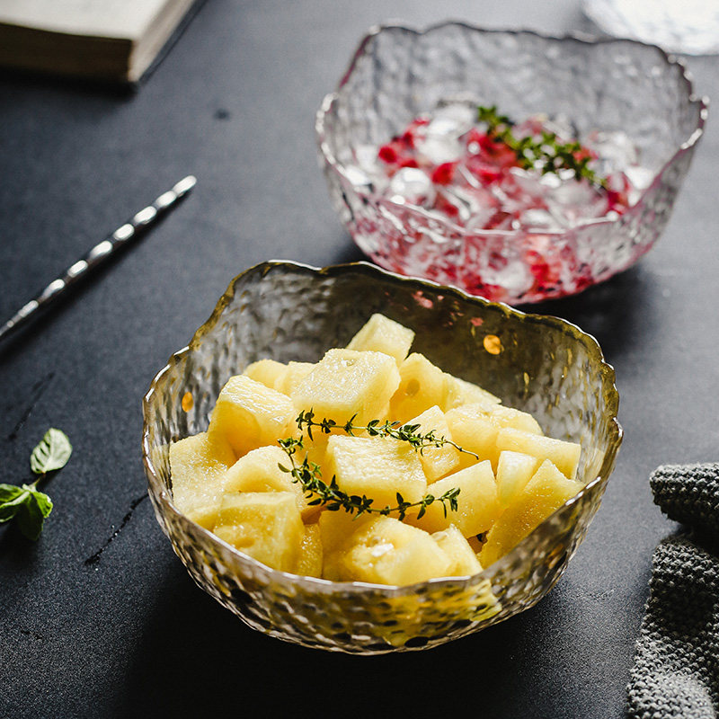 日式创意不规则小号透明玻璃沙拉碗简约家用甜品水果早餐冰川碗|ruв категории посуда, посуда, чаша - от Buy2taobao.com для оказания профессиональной услуги покупки агента Taobao