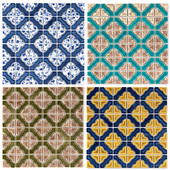 地中海青花陶瓷窑变马赛克瓷砖卫生间淋浴房腰线客厅背景墙地脚线