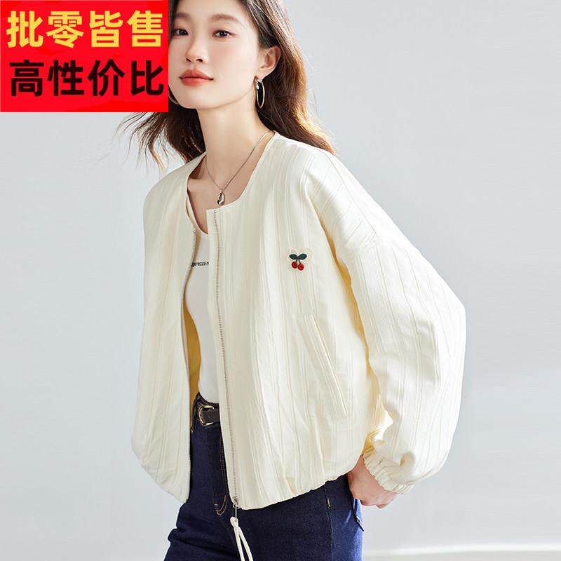 休闲 棒球服外套女款春秋季2025新款今年流行爆款宽松夹克开 衫上