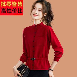 半高领毛衣女款2025新款洋气可外穿短款收腰内搭羊毛针织打底小衫