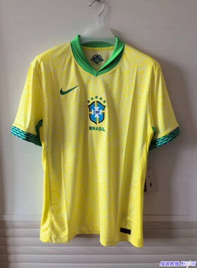 FJ4284-706耐克Nike美洲杯2024巴西主场球迷版球衣短袖足球比赛服