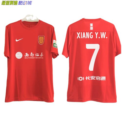 IB8640正品耐克NIKE DIY重庆队铜梁龙中超足球比赛球迷服短袖球衣