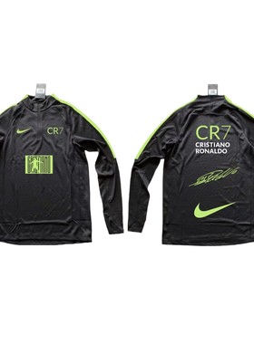 807064正品耐克NIKE足球训练服DIY C罗 CR7纪念长袖T恤半拉链卫衣
