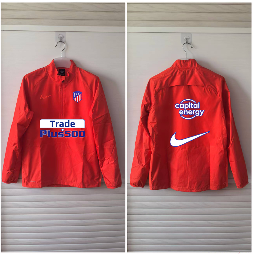 CI4721正品耐克NIKE半拉链马德里竞技DIY足球训练马竞梭织风雨衣