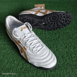 1113A056正品 ASICS亚瑟士C3袋鼠皮加宽脚碎钉TF人工草低帮足球鞋