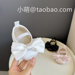 春秋新生婴儿鞋子0-1周岁女宝宝韩版简约公主鞋软胶底透气学步鞋