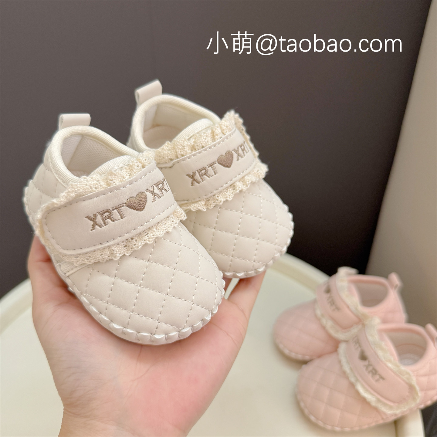 婴幼儿鞋子0-1周岁女宝宝公主鞋春秋款3-6个月防滑软底学步单鞋