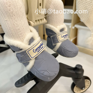 婴幼儿鞋 12个月保暖加厚棉鞋 子0 男女宝宝6 1岁软底学步鞋 冬季