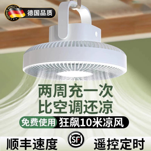 德国便携式宿舍免挂超大风力吊扇