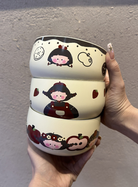 316不锈钢儿童耐摔米饭碗小学生大号饭碗酸奶碗少女可爱碗甜品碗