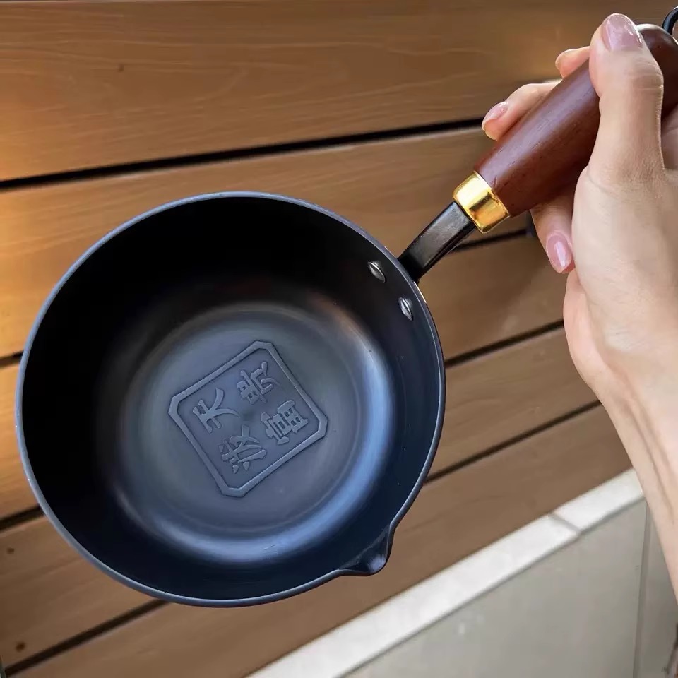 家用精铁泼油小锅热油专用锅