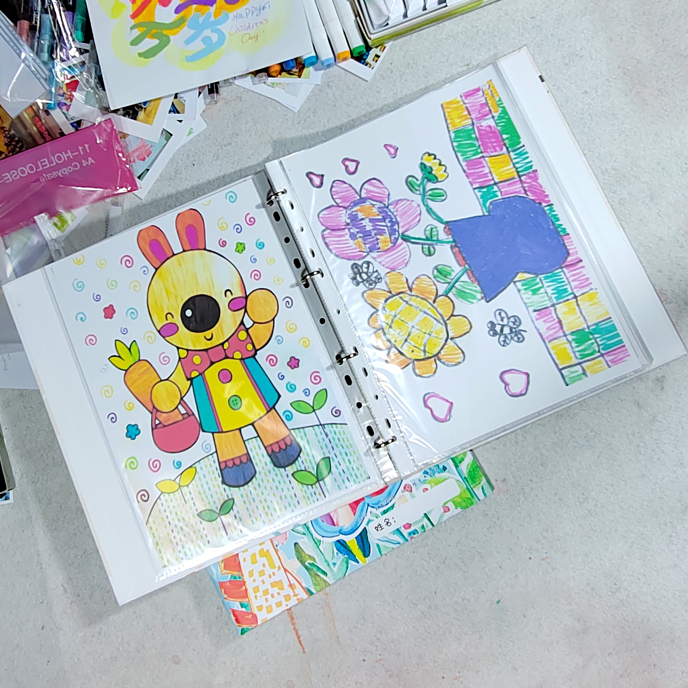 A4绘画作品收藏册定制封面活页本