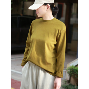 2025秋冬打底T恤长袖 女 新疆长绒棉舒适卫衣宽松运动休闲慵懒t恤衫