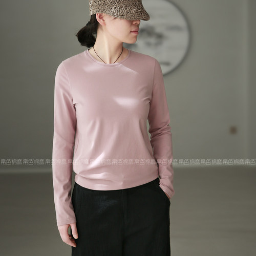 帛色2026春季款舒适长袖T恤衫