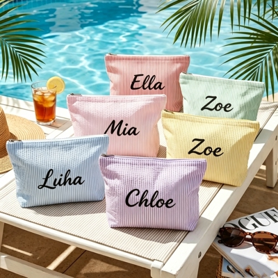 Custom MakeupBag定制化妆包旅行洗漱包沙滩包生日婚礼伴娘礼物袋