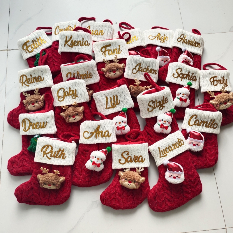 Christmas Gift定制名字圣诞礼物圣诞装饰圣诞挂件圣诞老人礼物袋