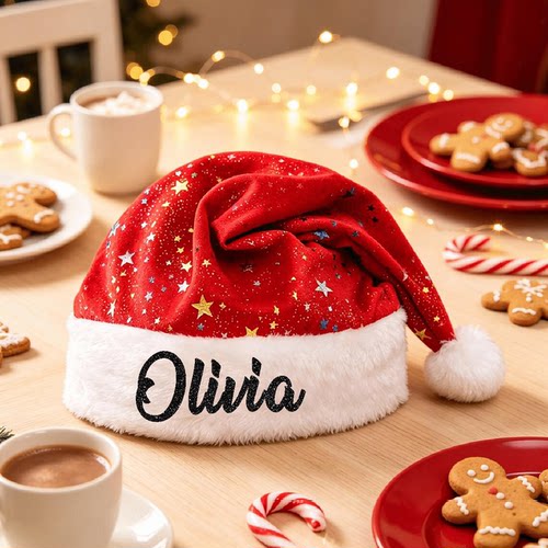 Christmas hat 定制名字圣诞帽家庭圣诞装饰圣诞礼物创意圣诞礼品