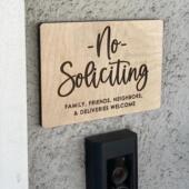 Soliciting Door Sign 禁止推销敲门标志请勿打扰门标大门装 饰