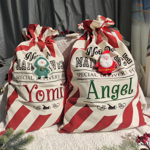 Christmas gift定制名字大号圣诞礼物袋圣诞装饰孩子圣诞礼物礼品