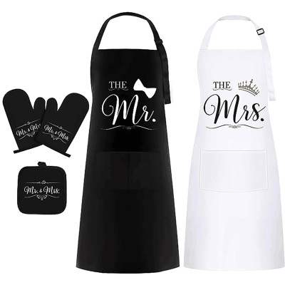 Mr. And Mrs. Apron Set情侣围裙结婚礼物周年礼物 Wedding Gifts