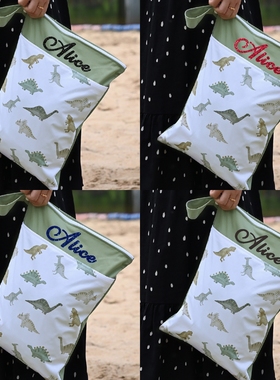 Personalizable WetbagSet定制名字婴儿尿布湿袋旅行收纳袋游泳包