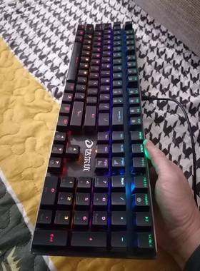 达尔优牧马人ck533混彩机械键盘网吧游戏电竞光轴青轴防水