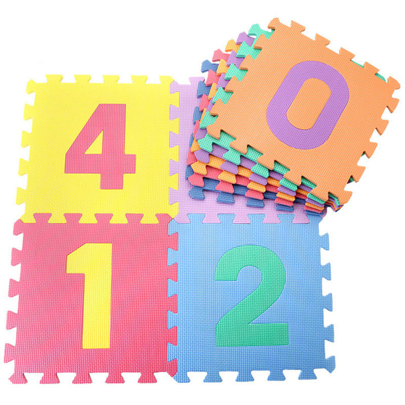 数字字母水果动物泡沫拼图地垫宝宝爬行垫地垫儿童益智玩具10片装