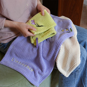 多巴胺超软擦手巾厨房吸水加厚不掉毛 家用儿童洗手巾洗脸方巾A类