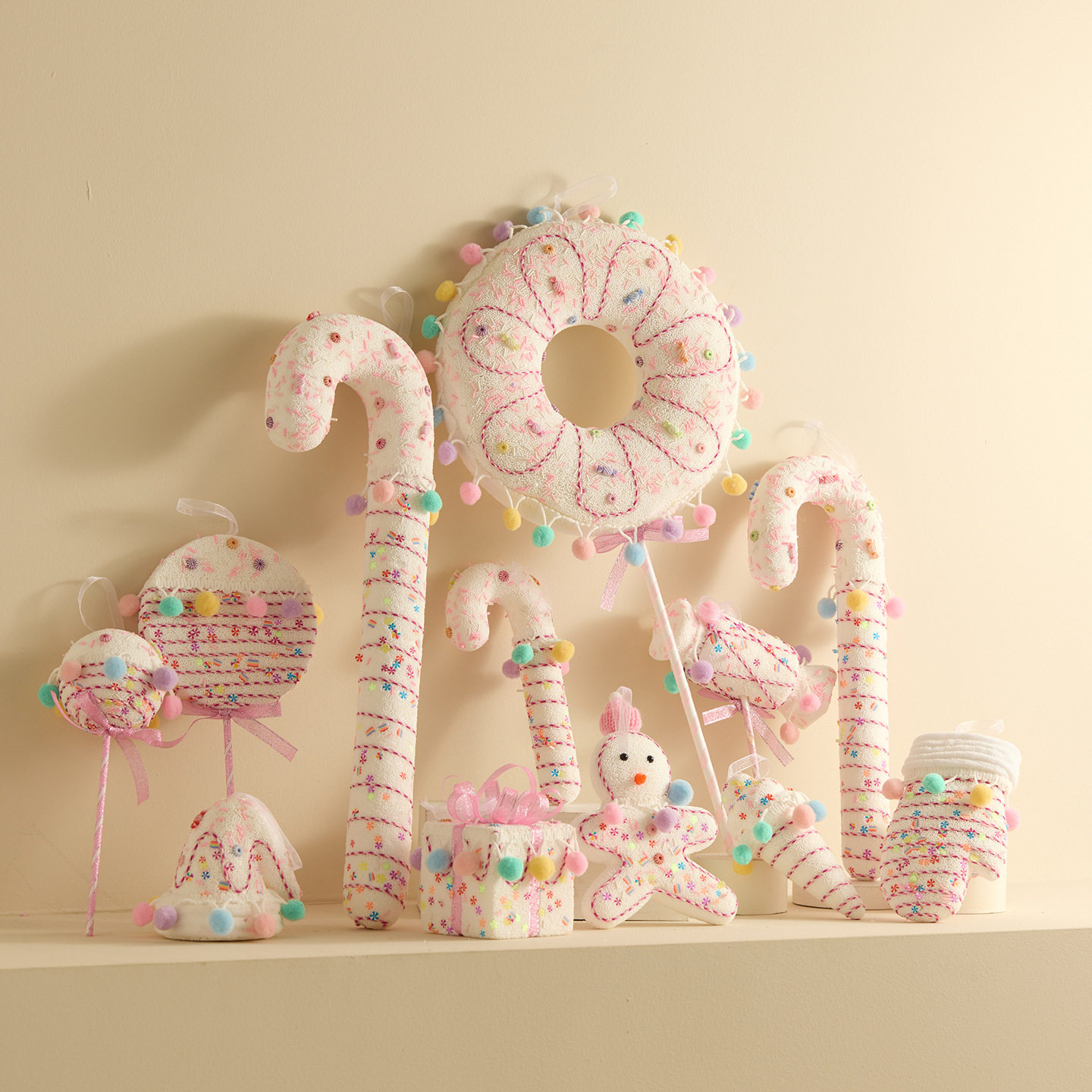 米乐家新款圣诞节装饰品拐杖姜饼人糖果礼包圣诞树装饰挂件挂饰物