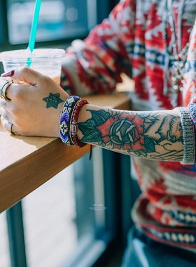 blueblood古法深枣红手链琉璃珠